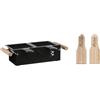AlexandreHouse RACLETTE METAL RUBBERWOOD 25X10X6 NEGRO