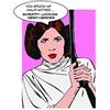 Komar WB116-40x50 - Quadro da parete per cameretta dei bambini, motivo Star Wars Classic Comic Quote Leia, senza cornice, dimensioni: 40 x 50 cm (larghezza x altezza)