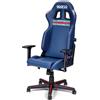Sparco SEDIA DA GAMING UFFICIO SPARCO ICON MARTINI RACING BLU IN PELLE CON BRACCIOLI