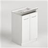 Lavatoio A 2 Ante 61x50 In Legno Nobilitato Colore Bianco Design Moderno