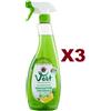 VERT CHANTECLAIR 3 PZ CHANTECLAIR VERT ECODETERGENTE SGRASSATORE UNIVERSALE LIMONE BASILICO 600ML