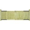 vidaXL Cancelli da Giardino 2 pz in Legno di Pino Impregnato 300x100cm