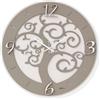 Orologio da parete d.50 cm moderno in legno tortora taglio laser AB008