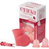 Enna Cycle Easy Starter Kit Coppetta Mestruale con Applicatore | XS+S | Con sterilizzatore | Silicone medicale | Made in Spagna | Fino a 12 ore | Riutilizzabile