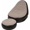 ZENCOCCO Poltrona Gonfiabile Floccata Cm 116x98x83 con Poggiapiedi Sedia Lounge