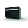 Whirlpool Libera installazione MWP 337 SB - Forno a Microonde Supreme Chef + Grill, Con double steamer, Griglia alta, piatto Crisp +maniglia, 33 litri, Nero/Argento, 37.3 x 49 x 49.5 cm