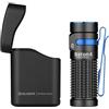 OLIGHT Baton4 kit Torcia EDC 1300 Lumen Alta Luminosità con Cassa di Ricarica, Dimensione Compatta con Luci Indicatrici e Pulsanti Intuitivi, Adatta per Uso Domestico o Viaggi all'Aperto (Nero)