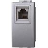 Ettroit MODULI PRESE INTERRUTTORI SHUCKO PULSANTI TV DIMMER COMPATIBILE SERIE LIVING GRIGI - ETTROIT (PRESA TELEFONICA RJ11)