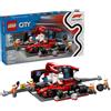 LEGO CITY 60443 PIT STOP E MECCANICI CON MONOPOSTO FERRARI F1