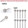 Professionale Grado 10PC Diamante Sferica Fresa Set Punte Trapano for Scolpire
