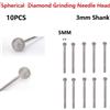 Professionale Grado 10PC Diamante Sferica Fresa Set Punte Trapano for Scolpire