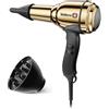 Valera, Swiss Steel Master Light, Asciugacapelli Professionale in Acciaio Gold, Phon Leggero con Potente Motore, 3 Livelli di Temperatura, Ionizzatore, 2100 W, Swiss Made