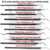 MEDSPO Sonda Parodontale Dentale Rimozione Tartaro Explorer Esame Specillo Endodontico