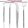 Medspo Kit Visita Igiene Dentale Diagnostico Rimozione Tartaro Sonda Explorer Scaler