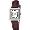 Casio Orologio Donna CASIO LTP-B150L-7B2EF Vera Pelle Marrone Bianco Vintage