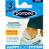 POMPEA 6 PAIA SALVAPIEDE POMPEA ANTISCIVOLO MINI CALZE CALZINI UOMO DONNA IN COTONE