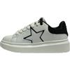 Shop-art SCARPE DONNA SHOPART SHOES SNEAKERS FASHION LEGGERE KIM WHITE/NERO