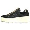 NERO GIARDINI SCARPE DONNA SNEAKERS CON GOMMA MEDIA I411630D PELLE NERO PELLE