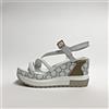 NERO GIARDINI SCARPE DONNA SANDALI CON ZEPPA MEDIA CON LOGO E307758D BIANCO
