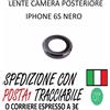 VETRO VETRINO LENTE FOTOCAMERA CAMERA POSTERIORE PER IPHONE 6S NERO BLACK