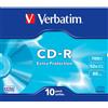 VERBATIM 43415 CD-R Extra Protection slim case da 10 pz