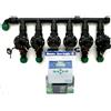 Hunter KIT IRRIGAZIONE PROGRAMMATORE HUNTER 6 ZONE ELETTROVALVOLA PRATO GIARDINO TORO