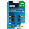 CARINGA MICRO FUSIBILI AUTO PIATTI LAMELLARI lotto x 10 7,5A 10A 15A 20A 25A 30A