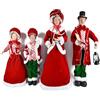 Cantori famiglia di natale coro di cantanti rosso verde bianco addobbi decorazio