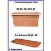 ICS Fioriera Rettangolare 60 80 100 cm Vaso Fioriere da Esterno Balcone + Sottovaso
