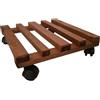 cosedacasa Sottovaso con ruote in legno carrello per piante pesanti porta vaso da balcone