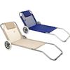 cosedacasa Sedia sdraio con cuscino Carrello a 2 ruote doppio uso per trasporto porta ogget