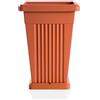 Bama Vaso Piramide Con Sottovaso - 50 Lt, Terracotta, Elegante E Resistente A...