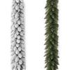 cosedacasa Ghirlanda di natale festone bianco innevato verde 200 cm decorazione casa vetrin
