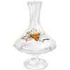 Bottiglia con piede in cristallo grappolo d'uva ambra per whisky decanter vino d