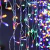 Tenda luminosa con luci led pioggia cascata di natale da esterno multicolor rgb