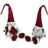 COSE DA CASA Coppia di Gnomi Babbo Natale Lui & Lei con Cappello Rosso - Decorazione Natalizi