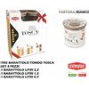 STEFANPLAST TRIS BARATTOLO TONDO TOSCA BIANCO/TORTORA CHIARO