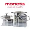 MONETA ACCORDO BATTERIA PENTOLE 6 PZ IN ACCIAIO INOX ADATTA SU INDUZIONE