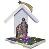 cosedacasa Capanna completa con natività pastori prato luci stella cometa moderna in legno