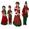 Cantori Famiglia di natale coro di cantanti rosso verde decorazioni natalizie ad