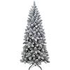 cosedacasa Albero di natale innevato bianco alaska slim cm 180 apertura ad ombrello reale a