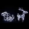 COSE DA CASA Slitta di babbo natale con Renna Illuminata 64 Luci LED Bianco Freddo Ghiaccio
