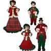 Cantori Famiglia di natale coro cantanti in tessuto 4pz decorazioni natalizie ad
