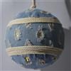 6 Palline celeste per addobbi albero di natale decorazioni corda natalizi cm10