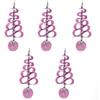 cosedacasa Addobbi natalizi decorazioni per albero di natale palline celeste rosa set da 5