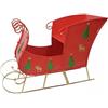 COSE DA CASA Slitta rossa di Babbo natale in metallo Grande cm140x100x56 allestimento vetrine