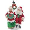 Cantori coro Famiglia Babbo e babba natale cantanti in tessuto decorazioni nata
