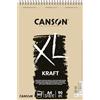 Canson XL, Kraft Album per Disegno e Tecniche Secche, Carta Vergata, A4, 40 fogli, 60 g/m
