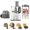 Kenwood Robot da Cucina MultiPro Express FDP65.450WH dotato di 7 Accessori, Ciotola di Capacità 3L, Potenza 1000W, 2 Velocità+Pulse, Custodia dischi compresa, bianco
