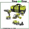 Ryobi Kit trapano e smerigliatrice a batteria 18V Ryobi R18PDAG-242S